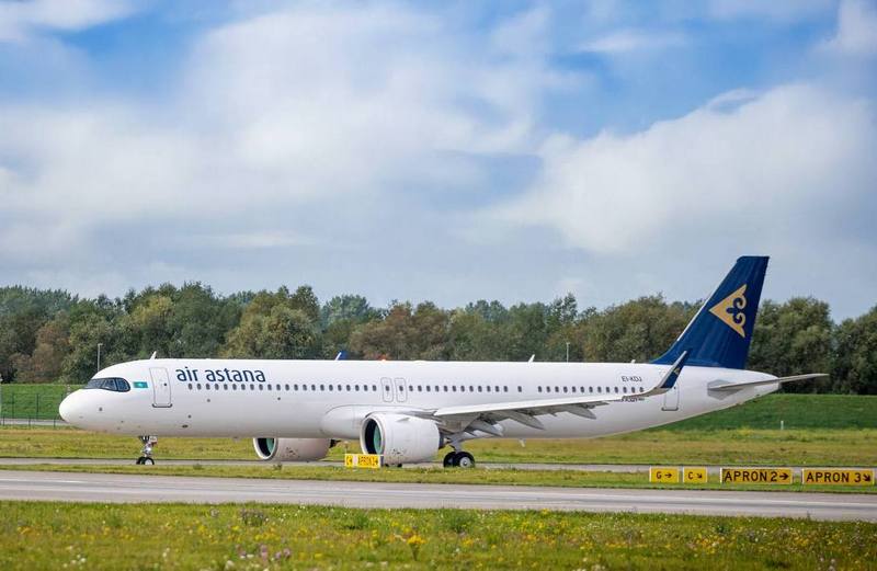 Самолет Airbus A321neo казахстанской авиакомпании Air Astana