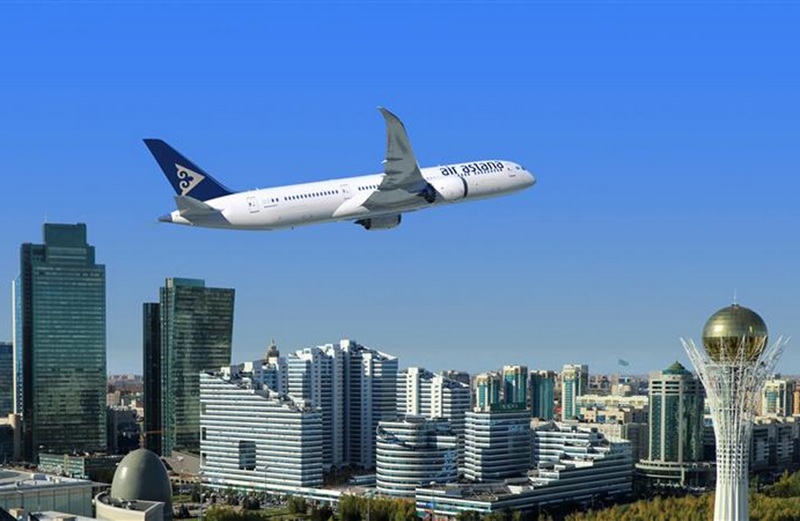 Самолет Boeing 787-9 казахстанской авиакомпании Air Astana