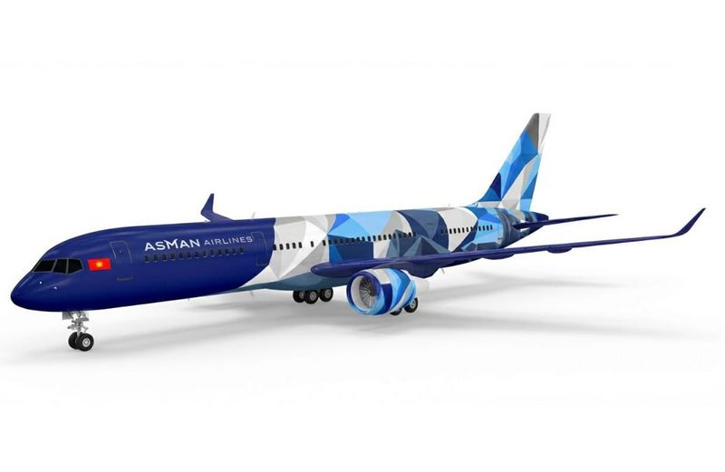 Кыргызская Asman Airlines представила дизайн для будущих самолетов Airbus A321