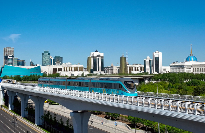 В Астане запущено Astana LRT – легкое наземное метро, соединившее аэропорт (NQZ) с центром столицы Казахстана