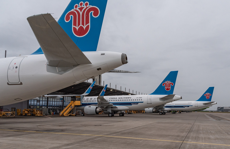 Самолеты Airbus A320 китайской авиакомпании China Southern