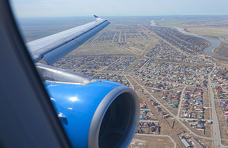 Вид из самолета Uzbekistan Airways