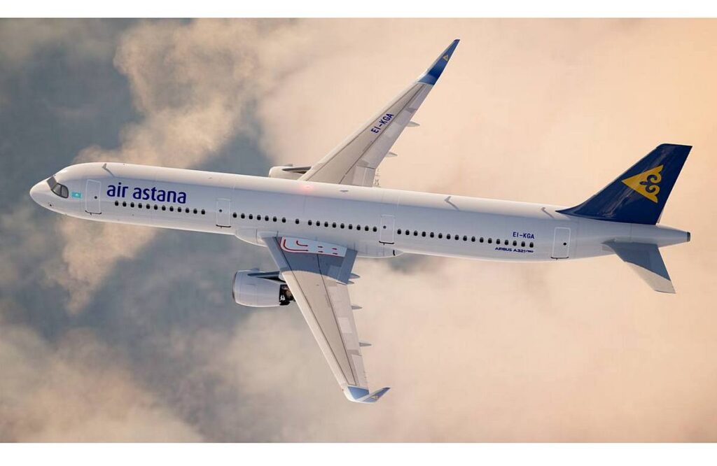 Air Astana запускает прямые рейсы из Алматы в Токио на самолете Airbus A321LR