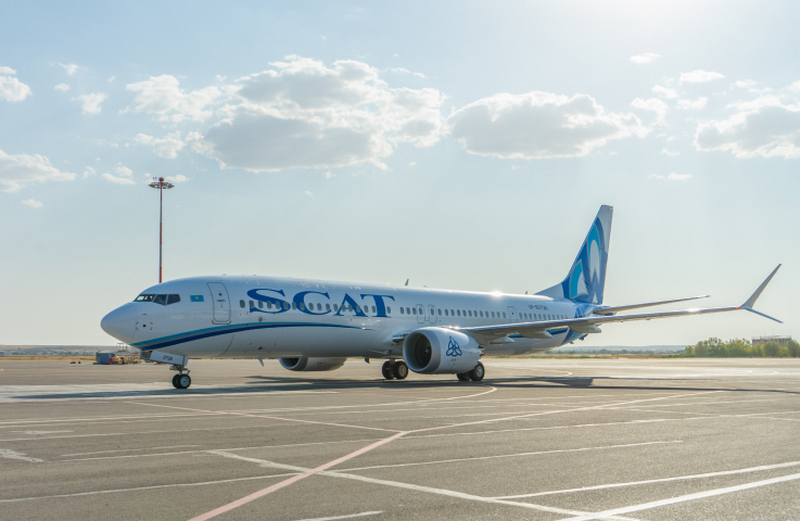 Rfzakhstan's SCAT Airlines' Boeing 737MAX aircraft