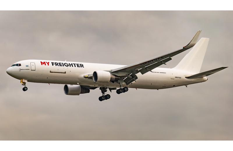 Uzbeki My Freighter's Boeing 767-300BDSF cargo jet, registered UK67022