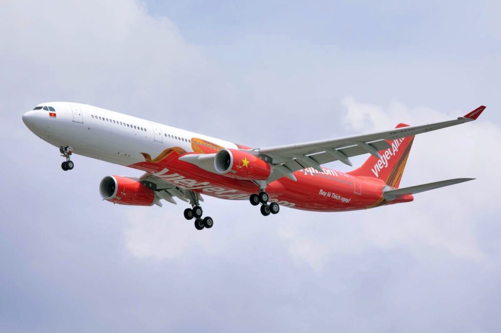 VietJet's Airbus A330 aircraft in the air
