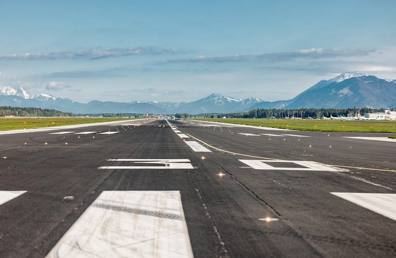 Runway view at Ljubljana Airport