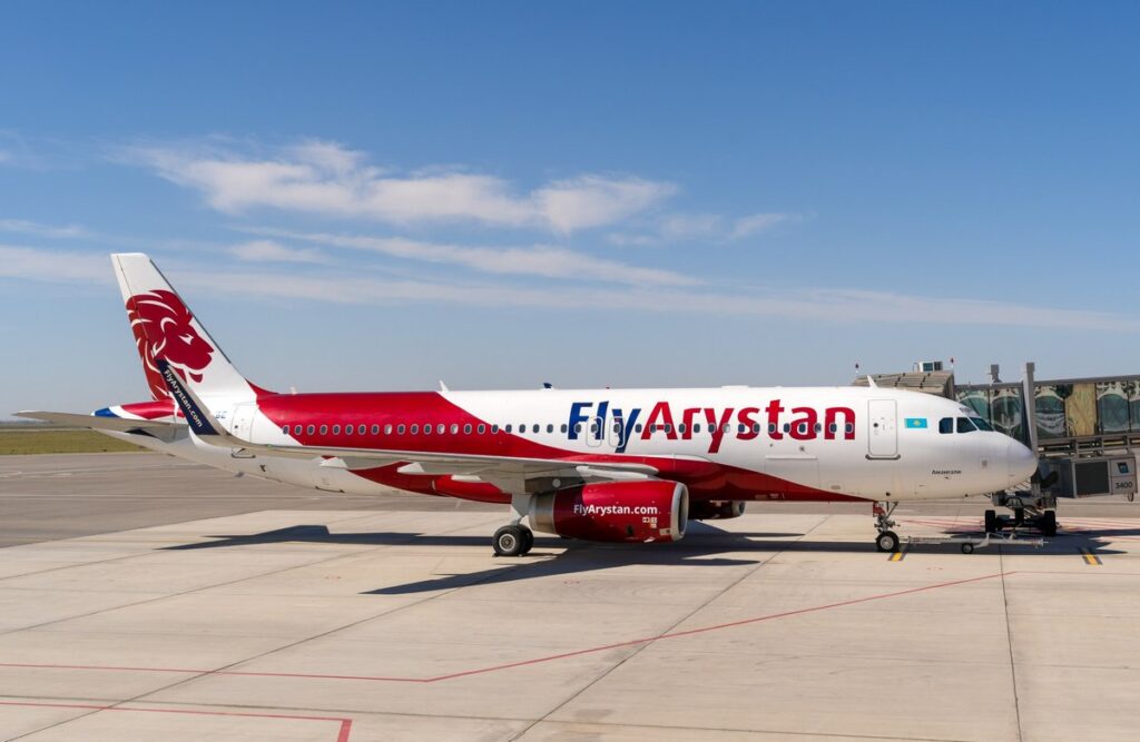 Kazakh LCC FlyArystan's Airbus A320 aircraft