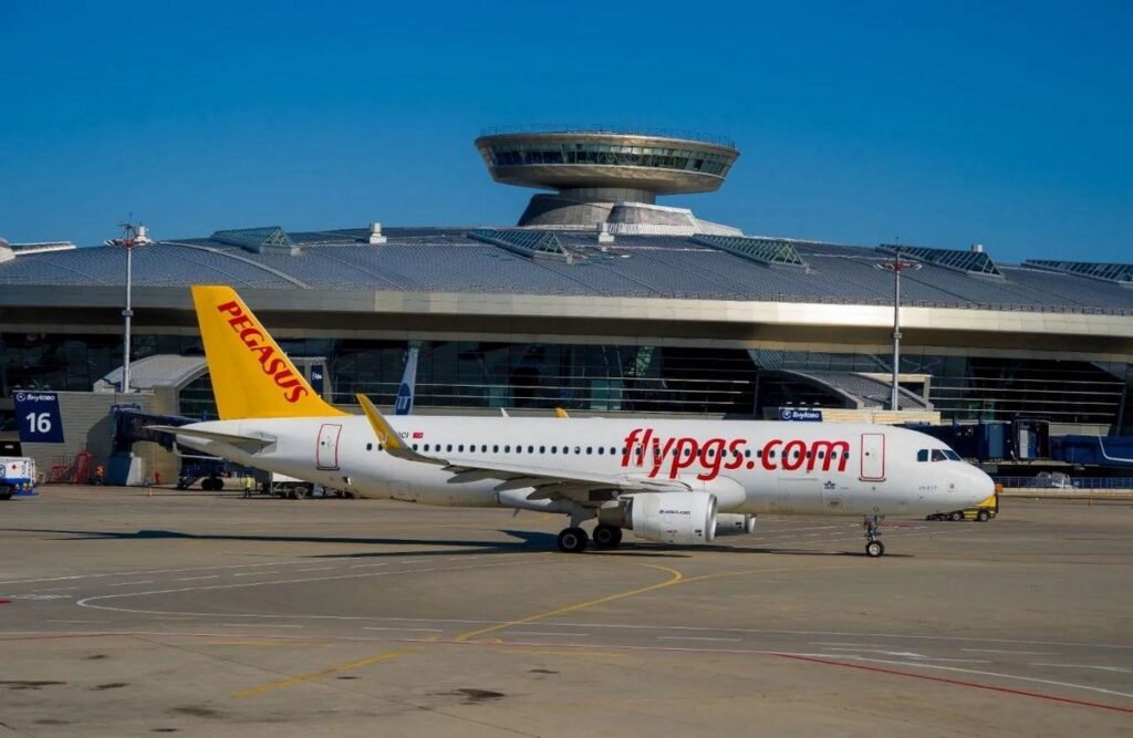 LCC Pegasus Airlines aircraft at Vnukovo airport in Moscow