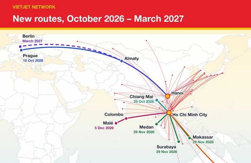 Vietjet routes