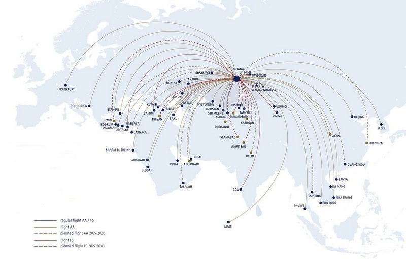 Air Astana route network